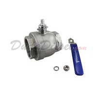 2PC Light Ball Valve WOG1000 Type III 4" NPT, Components