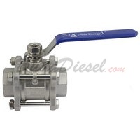 WOG1000 SUS304 3-Piece Ball Valve 1" NPT