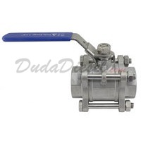 WOG1000 SUS304 3-Piece Ball Valve 1-1/4" NPT