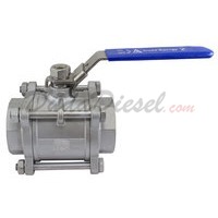 WOG1000 SUS304 3-Piece Ball Valve 2" NPT