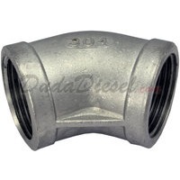 45 deg stainless steel elbow 0.5" 1/2"