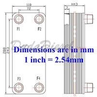 B3-32DW 60 Plate Heat Exchanger Double Wall Potable Water