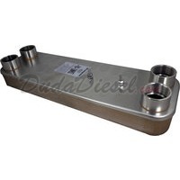 B3-95A 20 plate 2" Female NPT Plate Heat Exchanger Stainless Steel Copper Brazed