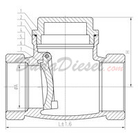 Swing Check Valve Drawing