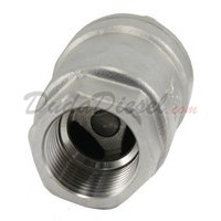 WOG1000 SUS304 Vertical Check Valve 3/4" NPT Front View