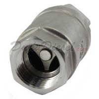 WOG1000 SUS304 Vertical Check Valve 1" NPT Front View