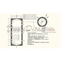 200 liter dual coil dimensions drawing